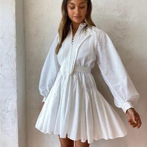 Elegant White Lace Dress